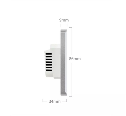 Wifi/Zigbee Tuya Smart Switch UK/EU Standard 3 Gang Curved Surface Touch APP Voice Control