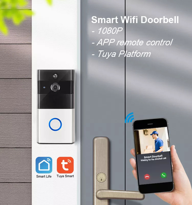 Glomarket Tuya Wifi Video Doorbell Smart Camera Doorbell Wireless PIR Motion Detection