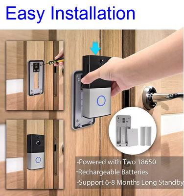 Glomarket Tuya Wifi Video Doorbell Smart Camera Doorbell Wireless PIR Motion Detection