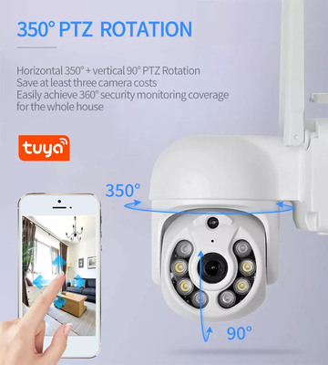 Tuya Wifi Smart Camera 2mp Two Way Audio IP66 App Control Ptz Camera