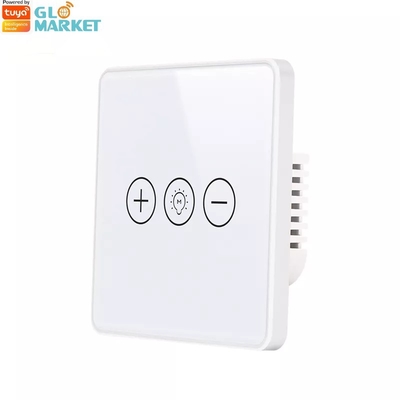 Glomarket Tuya Wifi Smart Dimmer Switch Glass Panel Voice Remote Control