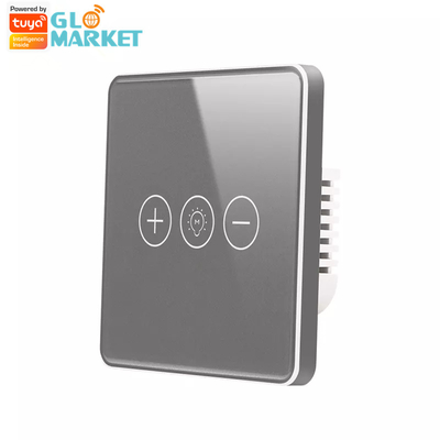 Glomarket Tuya Wifi Smart Dimmer Switch Glass Panel Voice Remote Control