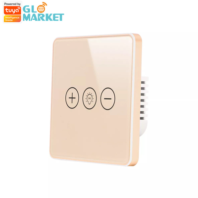 Glomarket Tuya Wifi Smart Dimmer Switch Glass Panel Voice Remote Control