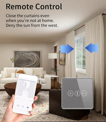 WiFi/Zigbee Smart Curtain Switch Voice Control Google Assistant Touch Screen Switch