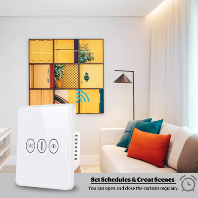 WiFi/Zigbee Smart Curtain Switch Voice Control Google Assistant Touch Screen Switch