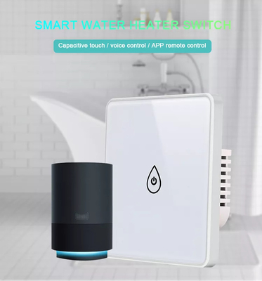 Glomarket Smart Wifi Tuya Water Heater Switch EU Standard Glass Touch Panel