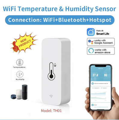 2.4GHz Smart WiFi Digital Thermostat Real Time Temperature Humidity Sensor