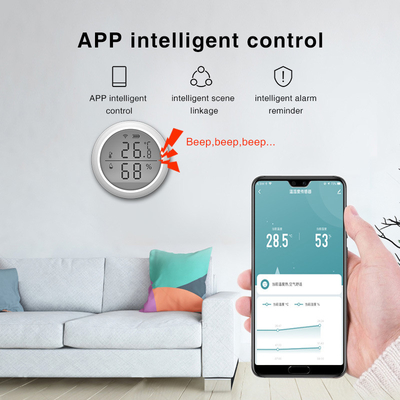Tuya Smart Digital Wifi Temperature And Humidity Sensor LCD Screen With Alexa Google Home