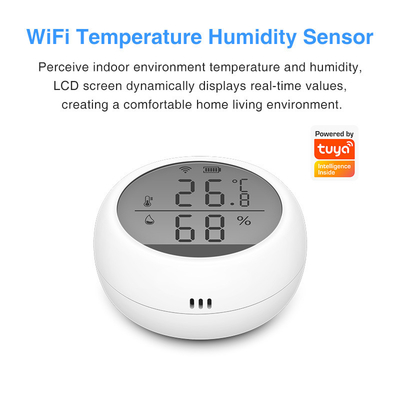 Tuya Smart Digital Wifi Temperature And Humidity Sensor LCD Screen With Alexa Google Home