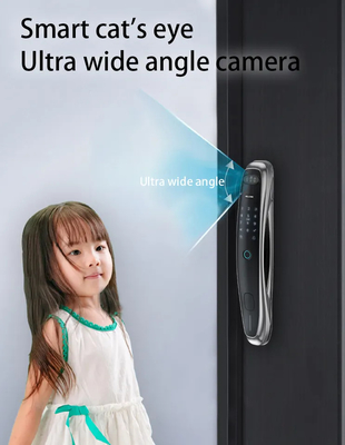 Smart Tuya Wifi Door Lock Zinc Alloy Cat'S Eye Intelligent Door Lock