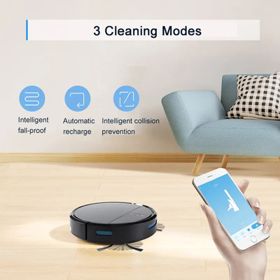 Tuya Wifi Smart Cleaner Robot 2000Pa Suction Household Sweep Mop Vacuum Robot