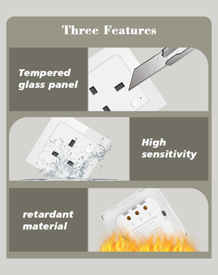 Tuya Wifi Smart 16 Amp Socket UK Remote/Voice Control Glass Panel Smart Electrical Outlet