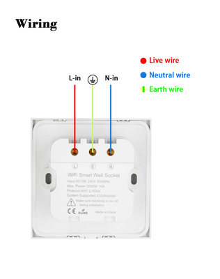 Glomarket Tuya Smart Socket 16A Home Automation Wifi Smart Wall Outlet