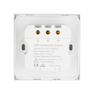 Glomarket Tuya Smart Socket 16A Home Automation Wifi Smart Wall Outlet