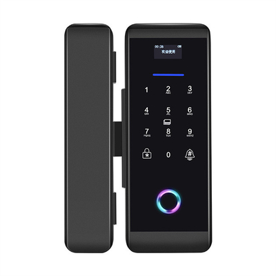 Smart Tuya Wifi Glass Intelligent Door Lock With Fingerprint Digital Keyboard Password