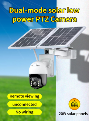 Wifi Tuya Smart Solar Camera 20Watt Outdoor Surveillance PTZ Camera With Solar Panels