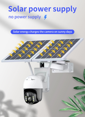 Wifi Tuya Smart Solar Camera 20Watt Outdoor Surveillance PTZ Camera With Solar Panels