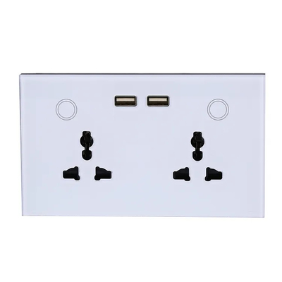 Tuya Smart Home WiFi Switch Wall Double Socket Current Monitoring USB Charger Socket