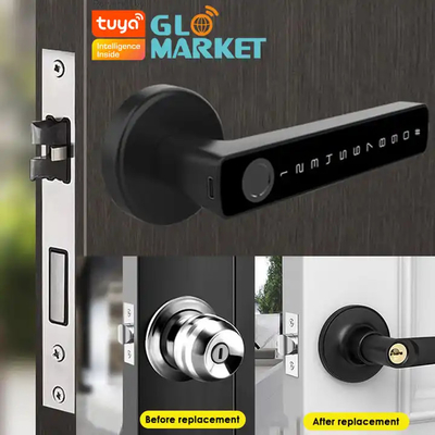 Glomarket Tuya Ble Smart Lock Security Electronic Keyless Smart Door Handle Lock Indoor Room Lock