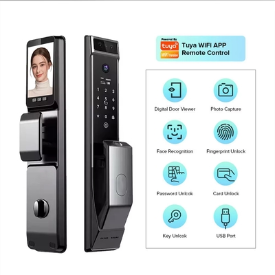 Glomarket Tuya Wifi Face Recognition Smart Door Lock With Camera