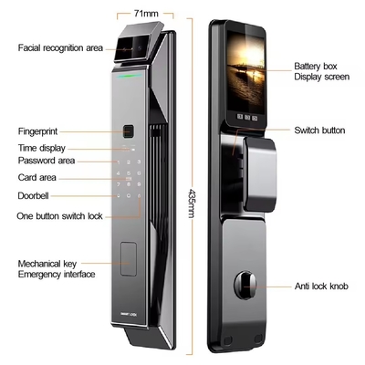 Glomarket Tuya Security Fully Automatic Smart Lock 3d Face Recognition Lock
