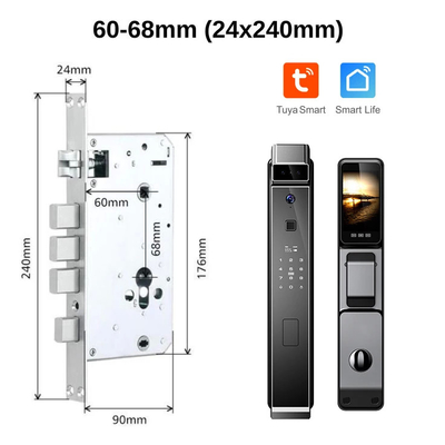 Tuya fully automatic facial recognition fingerprint lock with lock body