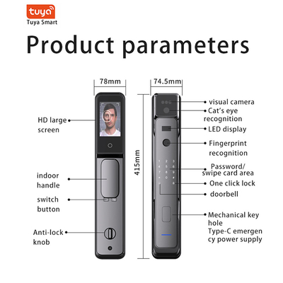 Fully automatic digital electronic intelligent door lock with facial and fingerprint recognition