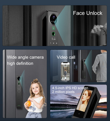 Heavyweight intelligent facial recognition lock Tuya Smart visual intercom