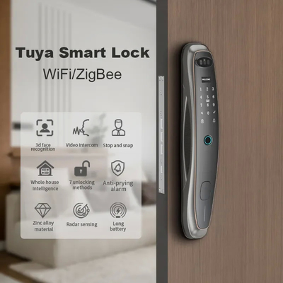 Intelligent facial recognition fingerprint lock for remote unlocking of mobile APP