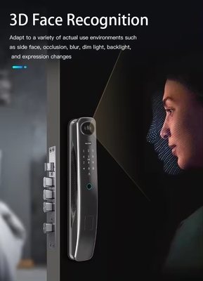 High quality intelligent facial recognition door lock supports 6 unlocking methods