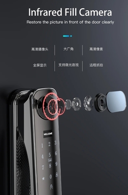 High quality intelligent facial recognition door lock supports 6 unlocking methods