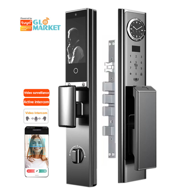 Luxurious facial recognition lock with high-quality visual intercom and real-time monitoring