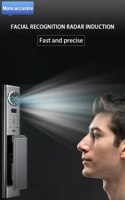 Luxurious facial recognition lock with high-quality visual intercom and real-time monitoring