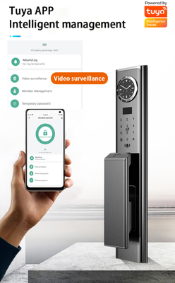 Luxurious facial recognition lock with high-quality visual intercom and real-time monitoring