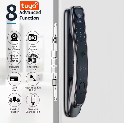 Tuya facial recognition intelligent door lock WiFi/zigbee fingerprint/finger vein optional cat eye capture