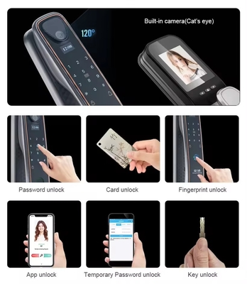 Tuya facial recognition intelligent door lock WiFi/zigbee fingerprint/finger vein optional cat eye capture