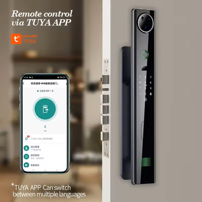 Glomarket Tuya Smart 3D Face Recognition Automatic Lock Cat Eye Biometric Fingerprint Digital Password Door Lock