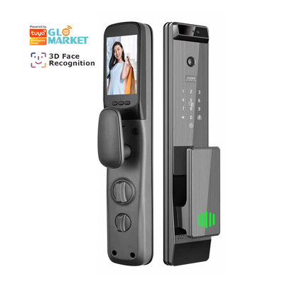 Glomarket Tuya Digital Smart Lock Fully Automatic Biometric System Security Fingerprint 3d Face Recognition Password Door Lock