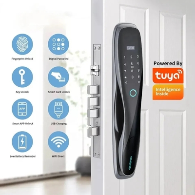 Glomarket 3D Face WIFI Smart Fully Automatic Smart Lock Fingerprint APP Card Key Unlock Intelligent Door Lock With Camera