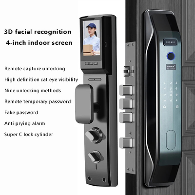 Glomarket Tuya Smart 3D Face Fully Automatic Door Lock App Remote Unlock Fingerprint Smart Intelligent Door Lock For Smart Home