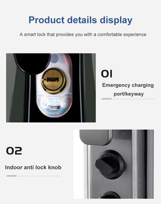 Glomarket Smart Tuya Wifi Door Lock Automatic Alarm Fingerprint Smart APP Key Digital Password Security Automatic lock