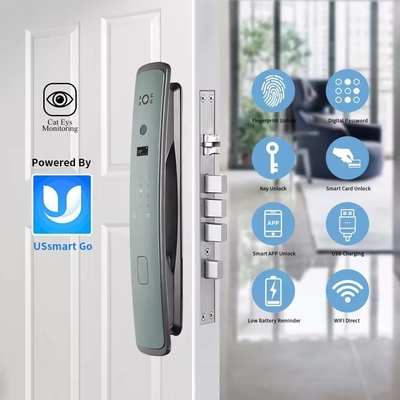 Glomarket Smart Tuya Wifi Door Lock Automatic Alarm Fingerprint Smart APP Key Digital Password Security Automatic lock