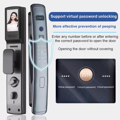 Glomarket Smart Tuya Wifi Door Lock Automatic Alarm Fingerprint Smart APP Key Digital Password Security Automatic lock