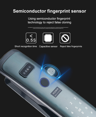 Glomarket Smart Tuya Wifi Door Lock Automatic Alarm Fingerprint Smart APP Key Digital Password Security Automatic lock
