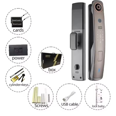 Glomarket 3d Face Recognition Smart Door Lock With Camera Digital Fingerprint Fully Automatic Security Locks