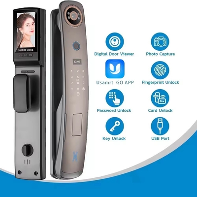 Glomarket 3d Face Recognition Smart Door Lock With Camera Digital Fingerprint Fully Automatic Security Locks