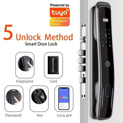 Glomarket Fully Automatic Tuya Wifi Smart Door Lock Mobile Phone Control Fingerfrint Digital Password Smart Lock With Camera
