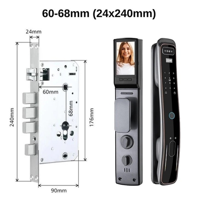Glomarket Fully Automatic Tuya Wifi Smart Door Lock Mobile Phone Control Fingerfrint Digital Password Smart Lock With Camera
