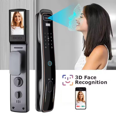 Glomarket Fully Automatic Tuya Wifi Smart Door Lock Mobile Phone Control Fingerfrint Digital Password Smart Lock With Camera