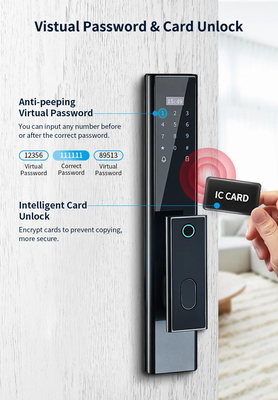 Glomarket Wireless Biometric Fingerprint Security Fully Automatic Smart Lock Digital Password Card Key Lock With Camera